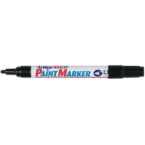 Artline 400 Permanent Paint Marker 2.3mm Bullet Tip 140001 12 Pack - Black