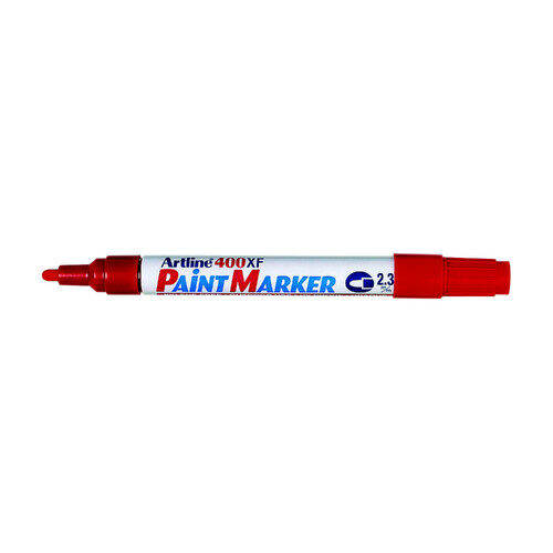 Artline 400 Permanent Paint Marker 2.3mm Bullet Tip 140002 12 Pack - Red
