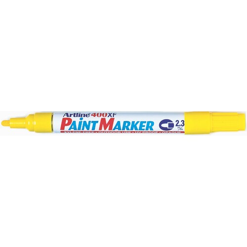 Artline 400 Permanent Paint Marker 2.3mm Bullet Tip 140007 12 Pack - Yellow