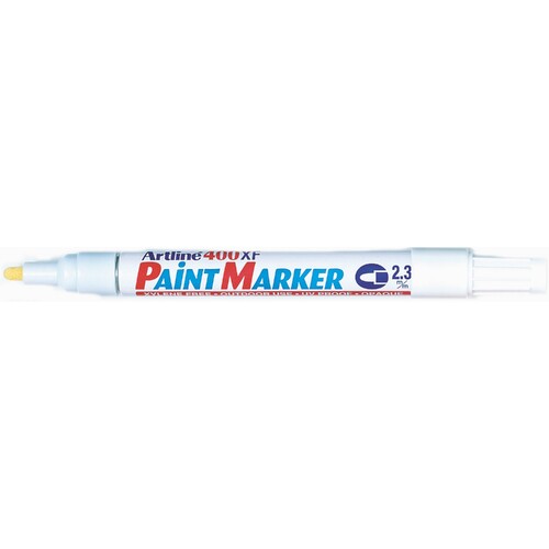 Artline 400 Permanent Paint Marker 2.3mm Bullet Tip 140033 12 Pack - White