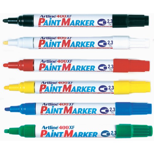 Artline 400 Permanent Paint Marker 2.3mm Bullet Tip 140042 12 Pack - Assorted