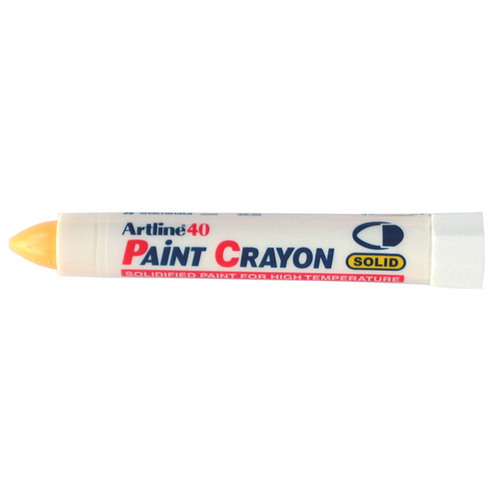 Artline 40 Permanent Paint Crayon Yellow - 12 Pack