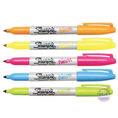 Sharpie Permanent Markers Assorted Neon Colours 5 Pack - 1860443