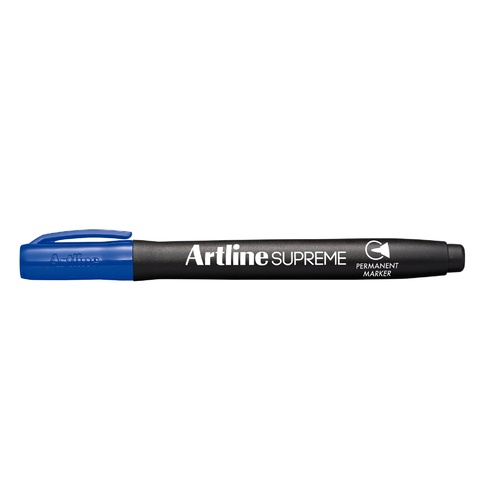 Artline Supreme Permanent Markers Pen Bullet Tip BLUE 107103 - 12 Pack