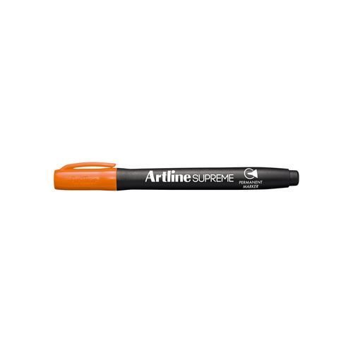 Artline Supreme Permanent Markers Pen Bullet Tip 1mm ORANGE 107105 - 12 Pack