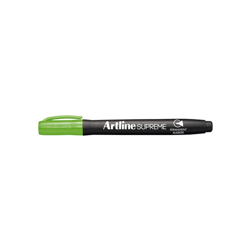 Artline Supreme Permanent Markers Pen Bullet Tip 1mm LIME GREEN 107114 - 12 Pack