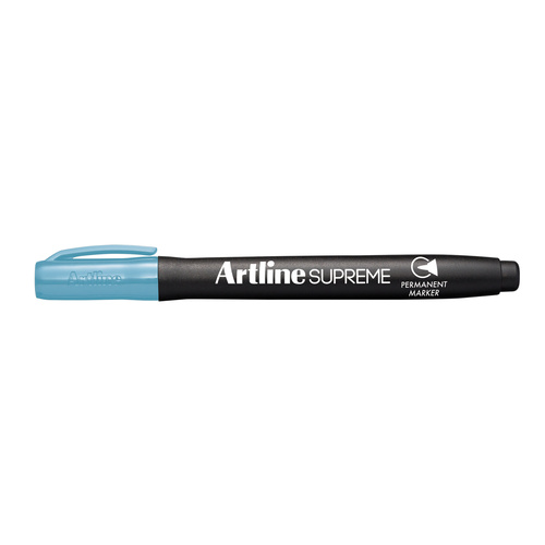 Artline Supreme Permanent Markers Pen Bullet Tip 1mm LIGHT BLUE 107113 - 12 Pack