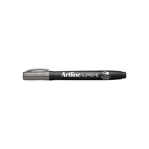 Artline Supreme Permanent Markers Pen Bullet Tip 1mm GREY 107111 - 12 Pack
