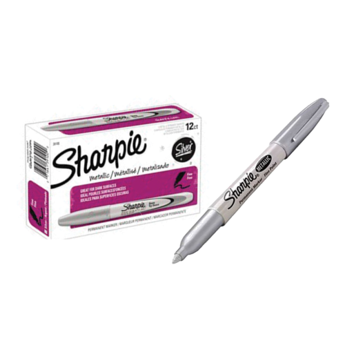Sharpie Metallic Permanent Marker Fine Point Silver - 12 Pack