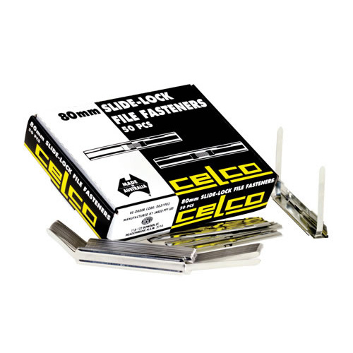 Celco Paper Fastener Slide lock - 50 Pack