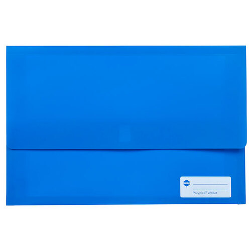 Marbig A4/Foolscap Polypick Document Wallet 2011001 - Blue