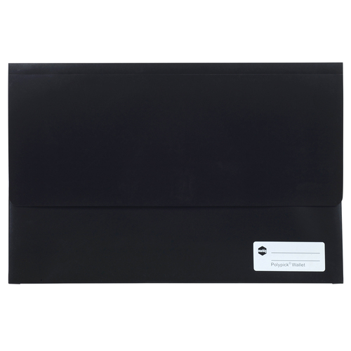 Marbig A4/Foolscap Polypick Document Wallet 2011002 - Black