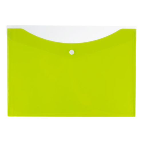 Bantex A4 Document Wallet With Button Closure - Caribbean Lime