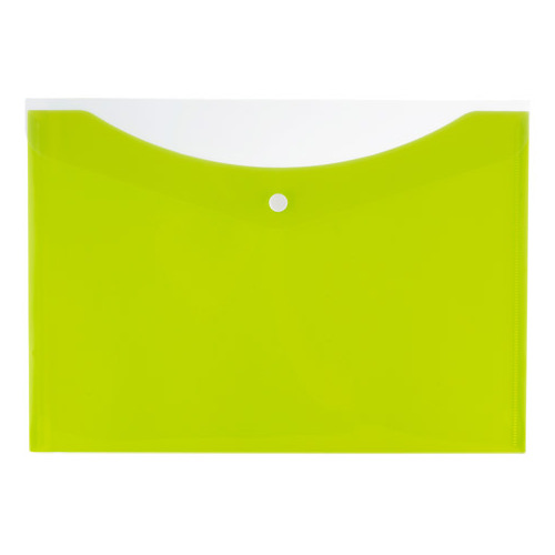 Bantex A4 Document Wallet With Button Closure -  Caribbean Lime