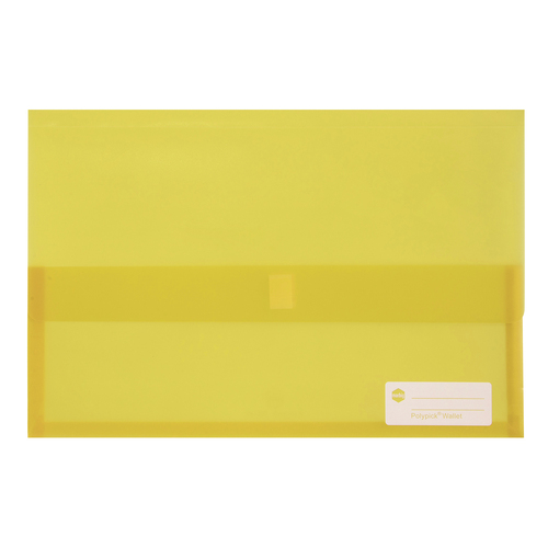 Marbig A4/Foolscap Polypick Document Wallet 2310005 - Yellow
