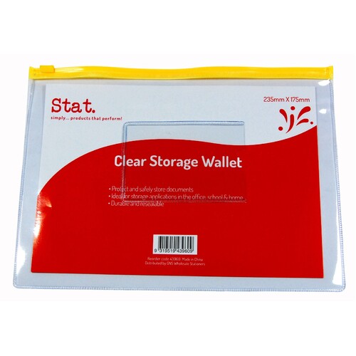 Stat Data Document File Envelope 235x175 Transparent/Clear