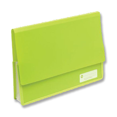 Marbig A4 Heavy Duty Polypick Document Wallet - Lime