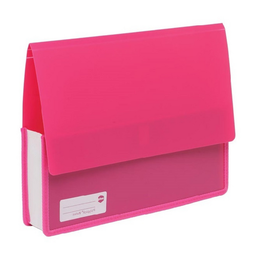 Marbig A4 Heavy Duty Polypick Document Wallet - Pink