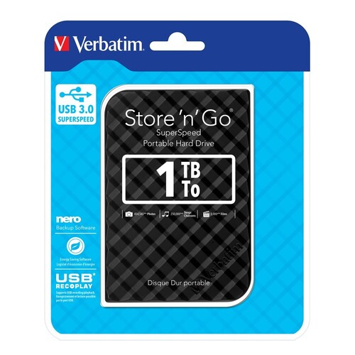 Verbatim Portable Hard Drive 1TB With 53194