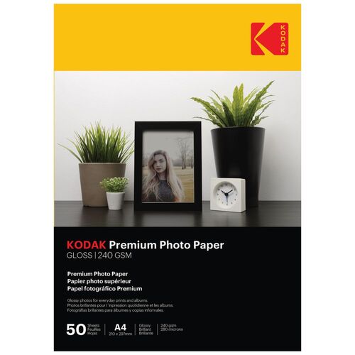 Kodak Photo Paper A4 Premium Gloss 240gsm 50 Pack