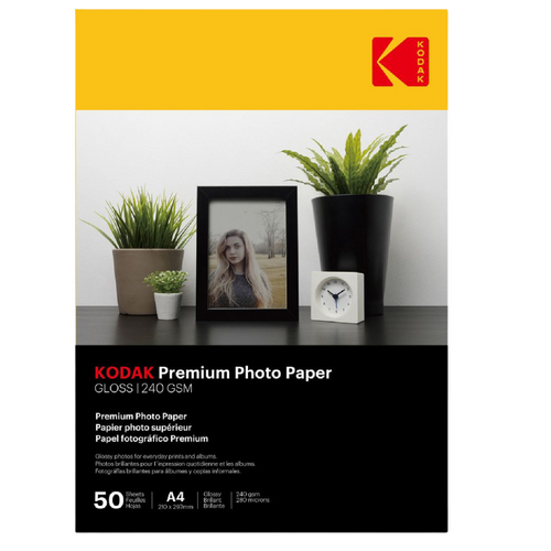 Kodak A4 Photo Paper Gloss Premium 280gsm 70008 - 50 Pack
