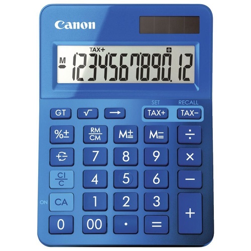 Canon Calculator 12 Digit Desktop LS-123K - Metallic Blue