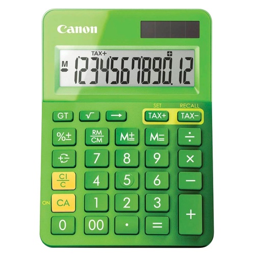 Canon Calculator 12 Digit Desktop Calculator LS-123K - Metallic Green