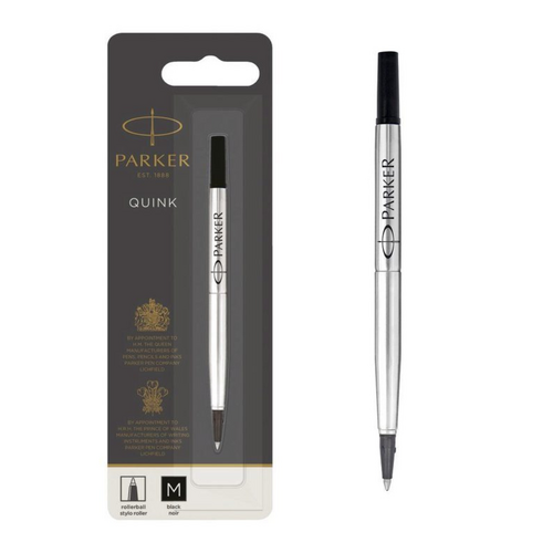 Parker Pen Refill Ink Rollerball Medium Point 0.7mm - BLACK