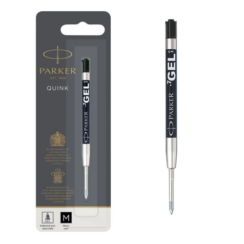 Parker Pen Refill Gel Medium Point 0.7mm 1950344 - BLACK