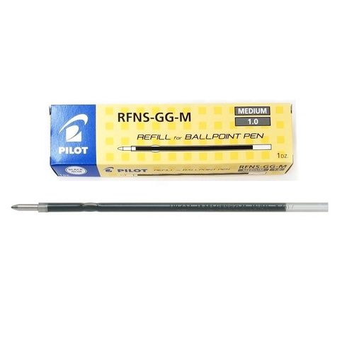 Pilot Ballpoint Pen Refill Fine 1.0mm RFNS-GG-M - BLACK - 12 Pack