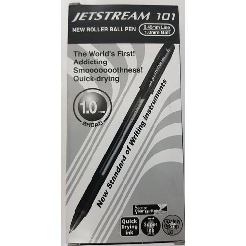 Jetstream UNI RB Pen SX101 Medium Black - 12 Pack