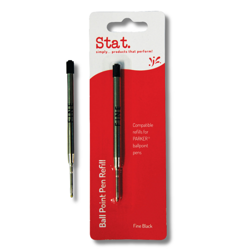 Stat Parker Pen Refill Ball Point Fine 04261 BLACK - 10 Pack