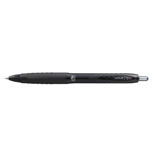 Uni-Ball Signo 307 Retractable Fine 0.7mm Black Pens - 12 Pack