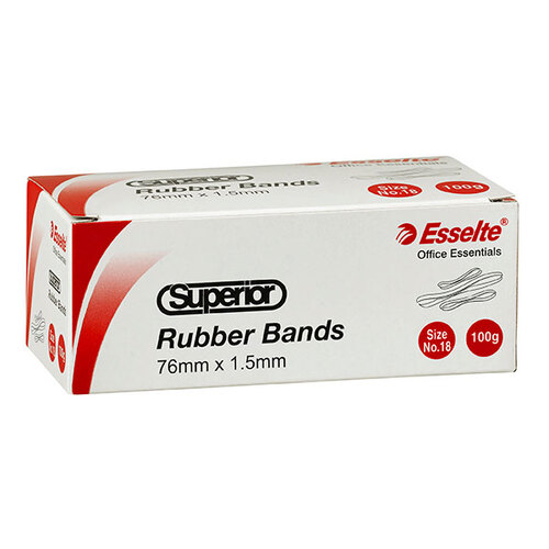 Esselte Box No.18 Superior Rubber Bands 100gm