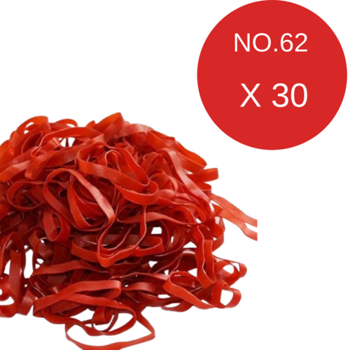 30 x Rubber Bands No 62 Thick Red Rubber Elastic Band 