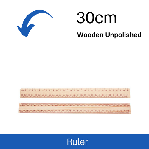 Ruler 30cm Celco Unpolished Wooden Rulex - Box 25