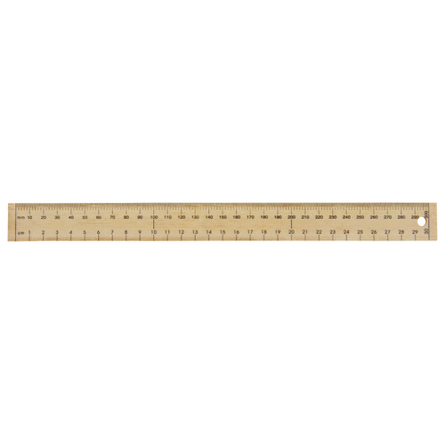Ruler 30cm Celco Wooden Polished Metric 0321750 - Box 25