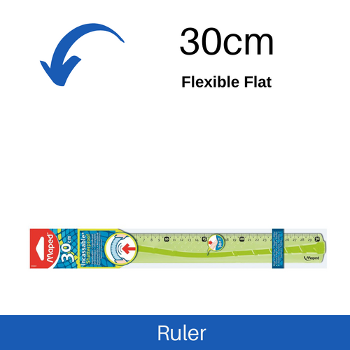 Maped 244030 Flat Flexible Ruler 30cm