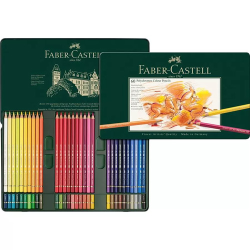 Faber-Castell Polychromos Colour Colouring Pencils Set Assorted FC110060 - 60 Pack