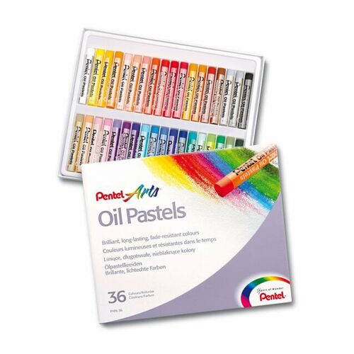 Pentel Oil Pastels Artist's Pastels VIVID Colours - 36 Pack