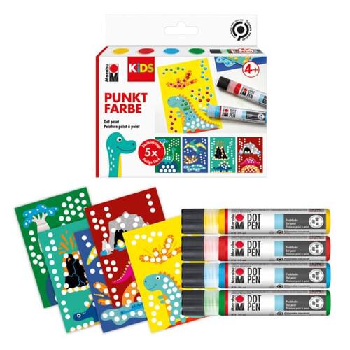 Marabu KiDS Dot Paint Painting Pen Set DINO - MC0311101