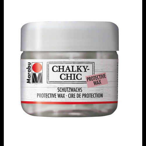 Marabu Chalky-Chic Medium 225ml - Protective Wax Patina White