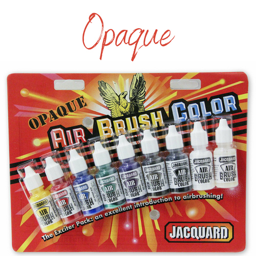 Jacquard Airbrush Colours Paint Fabric Wood Leather 9 Pack - OPAQUE