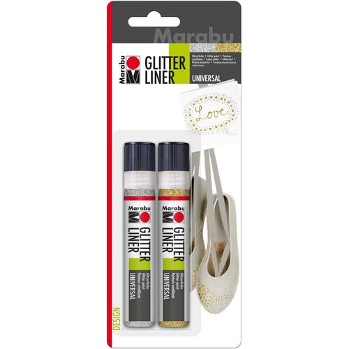 Marabu Paint Liner Marabu Glitter Liner Pen GOLD/SILVER - MC1803040