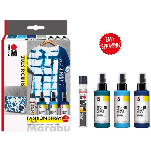 Marabu Fashion Spray Paint Set for Fabric T Shirts Water Based SHIBORI - MC171095