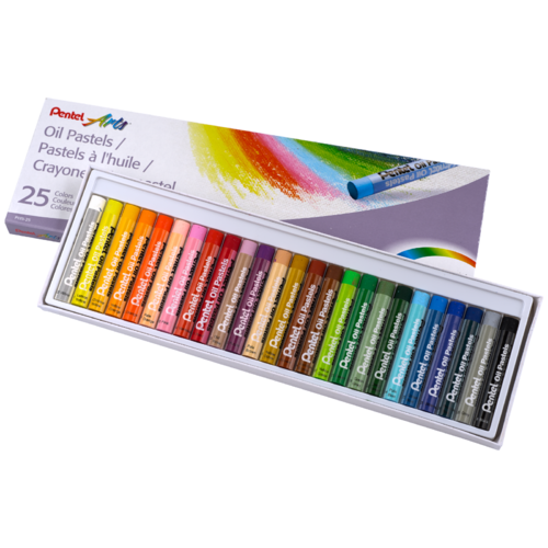 Pentel Oil Pastels Artist's Pastels VIVID Colours - 25 Pack