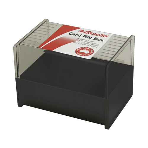Esselte System Cards Box 6x4 PVC Black