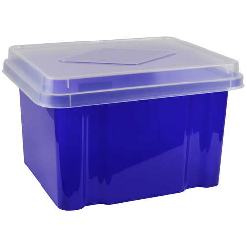 Italplast 32L Storage Box Purple Tint w/ Clear Lid