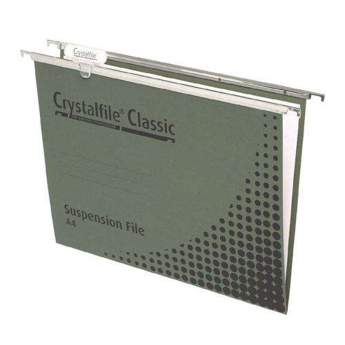 Crystalfile Foolscap Suspension Files Classic Enviro Green 11210 - 20 Pack