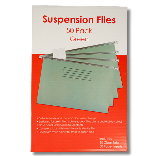 Economy A4/FC Suspension Files Deluxe Green 42073 - 50 Pack